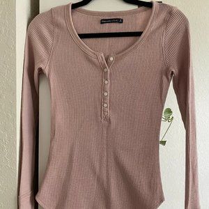 Abercrombie & Fitch Waffle Knit Henley